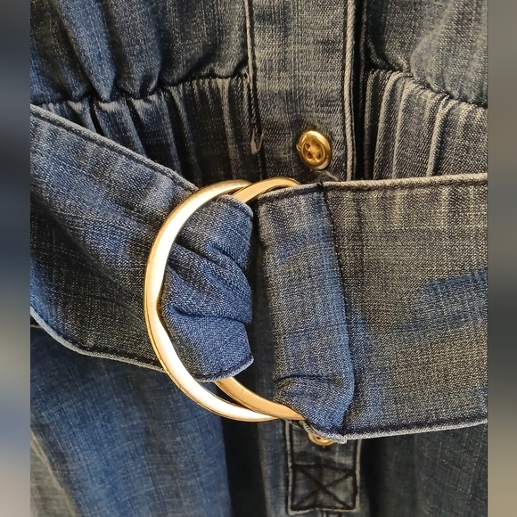 Lane Bryant Denim Chambray Long Sleeve Jumper Jumpsuit – Size 16 – NWT - Picture 6 of 16